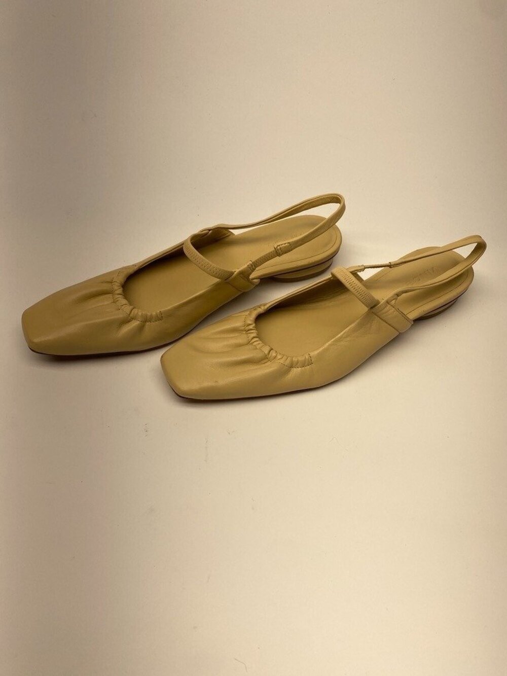 Venice Womens Macadamia Leather Slingback Flat Sz 7.5